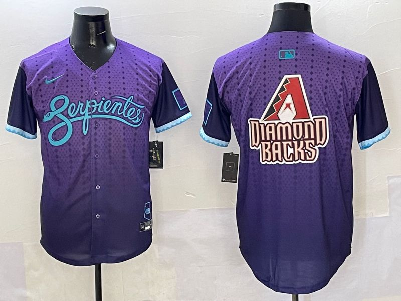 Men Arizona Diamondback Blank Purple Joint Name 2025 Nike MLB Jersey style 3->arizona diamondback->MLB Jersey